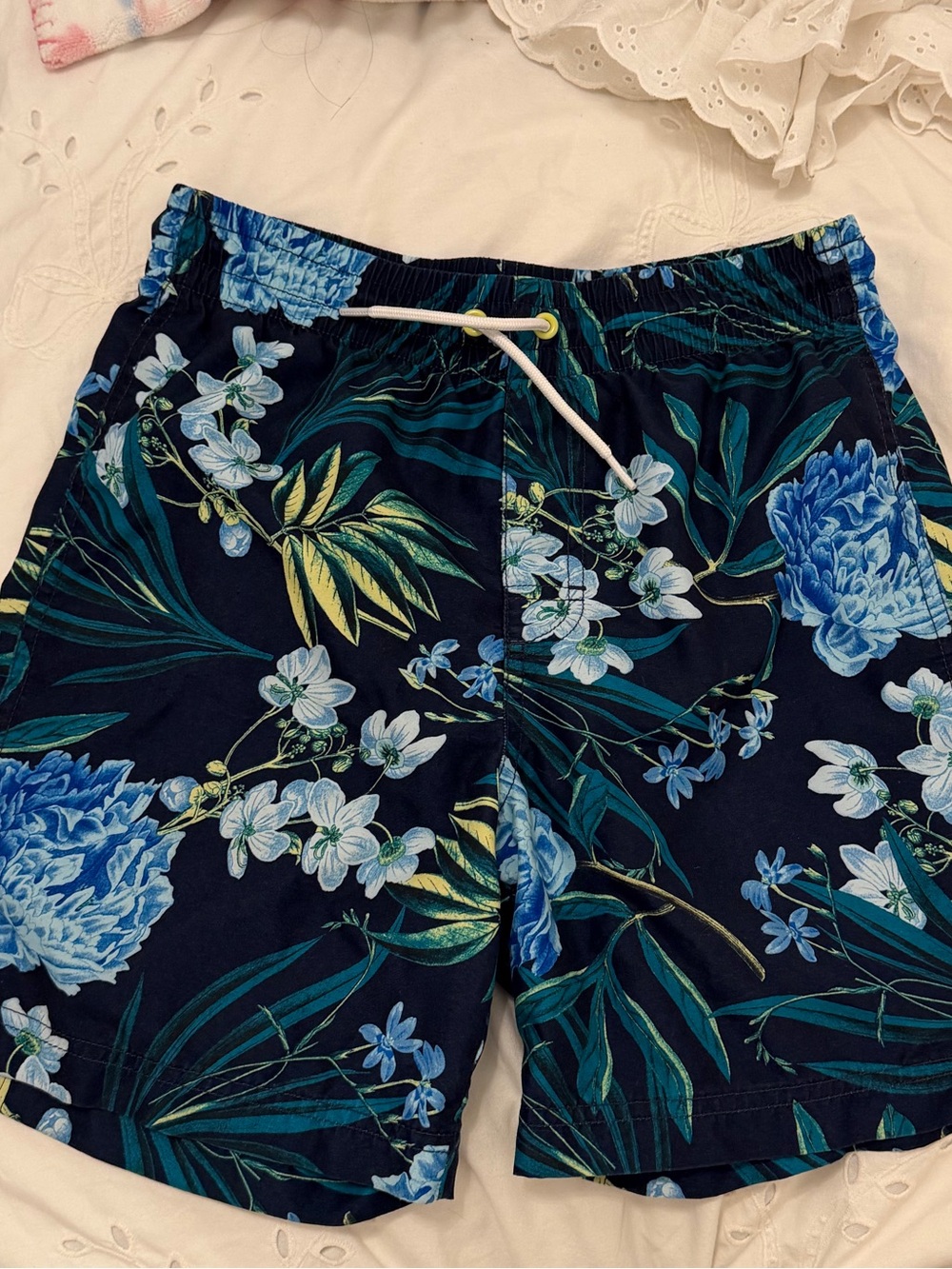 OLD NAVY Blue Floral boys Swim Shorts